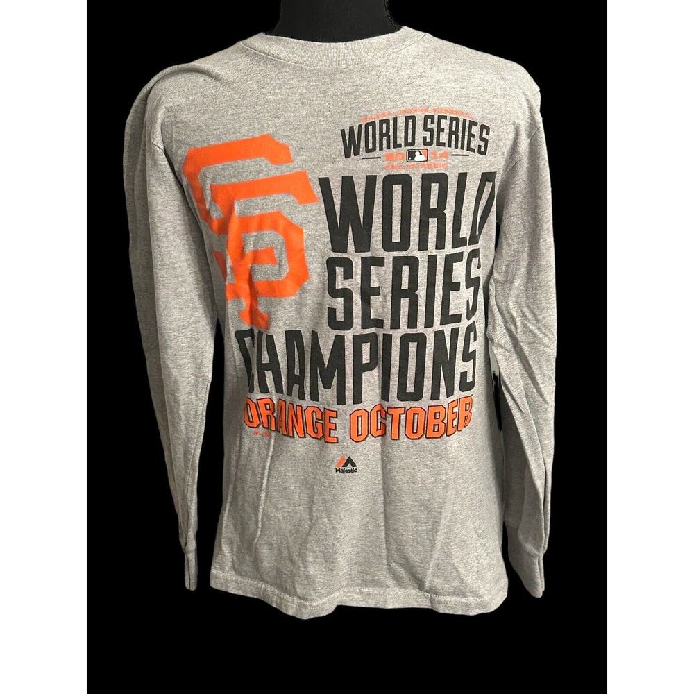 San Francisco Giants Orange October Long Sleeve 2014 World Series Shirt Smallโ